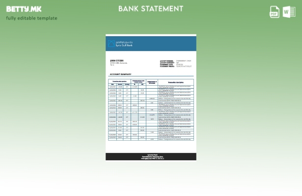 модерен стил Сирискиот Залив банка доказ за адресата шаблон за зборови